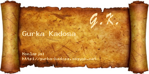 Gurka Kadosa névjegykártya